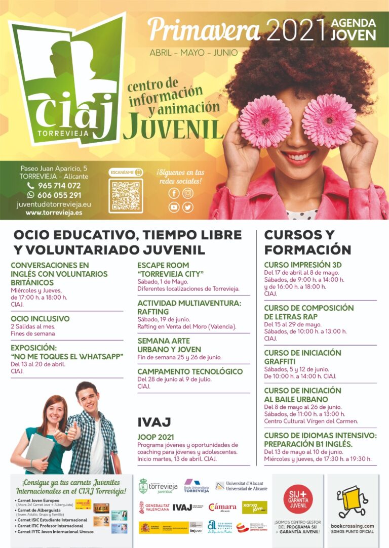 PRESENTADA LA PROGRAMACIÓN DEL CENTRO DE INFORMACIÓN Y ANIMACIÓN JUVENIL (CIAJ) PARA ESTA PRIMAVERA