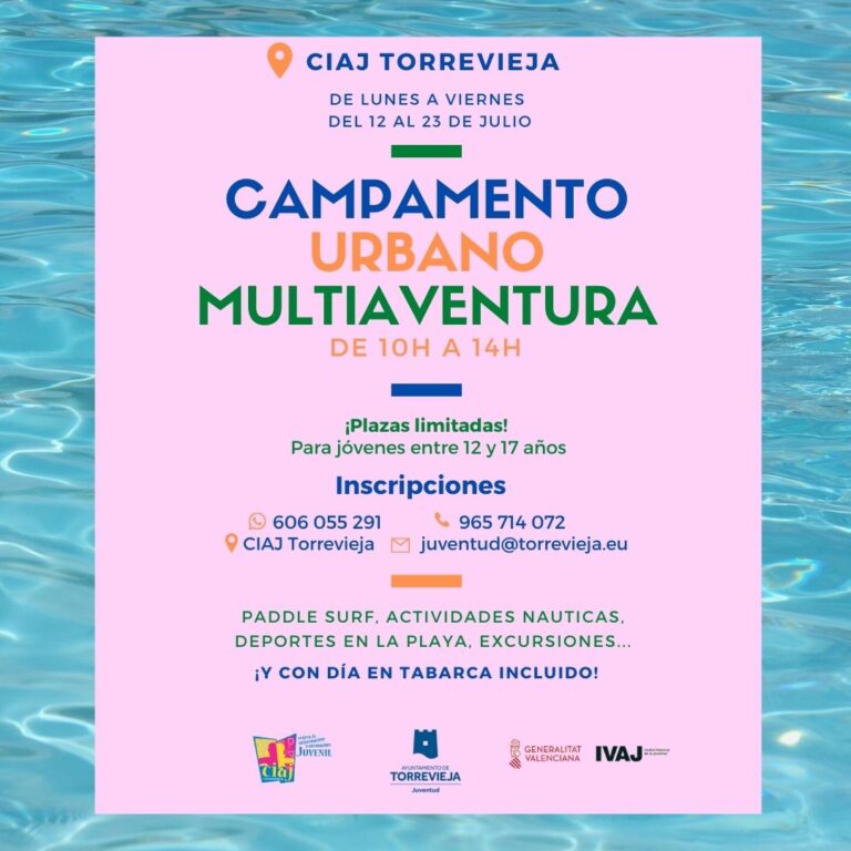 JUVENTUD ABRE PLAZO DE INSCRIPCIÓN PARA SU CAMPAMENTO URBANO MULTIAVENTURA