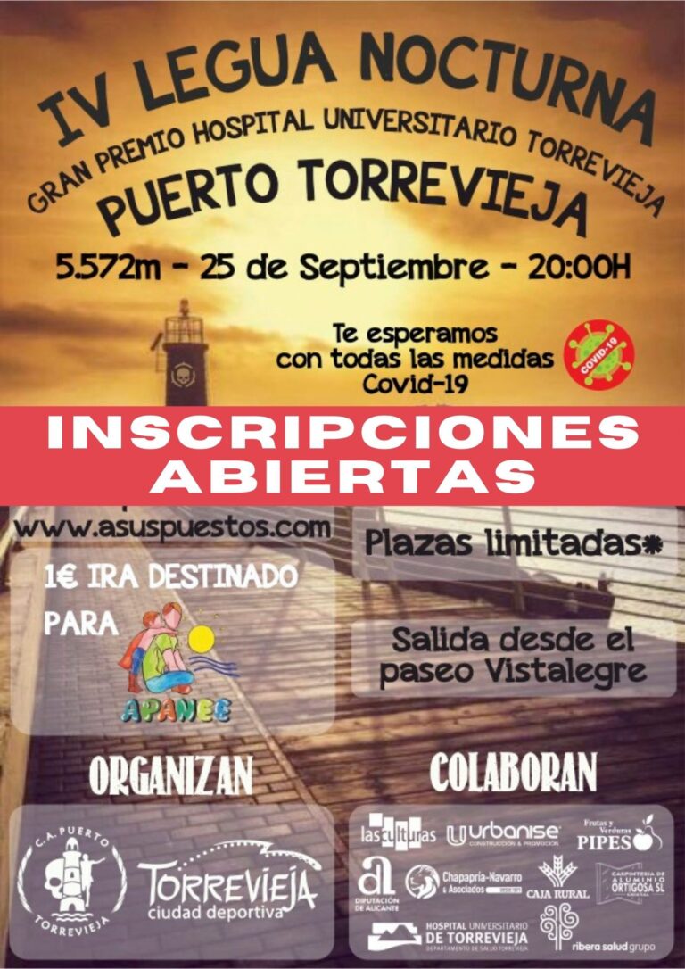 Las carreras populares vuelven a Torrevieja de la mano del Club Atletismo Puerto de Torrevieja