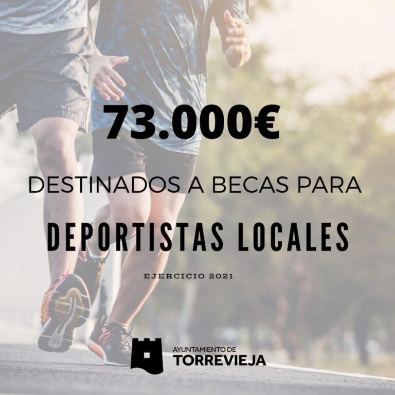 73.000 EUROS DESTINADOS A BECAS A DEPORTISTAS LOCALES PARA EL EJERCICIO 2021