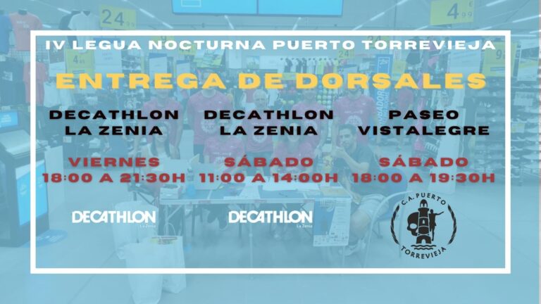 La IV legua nocturna puerto de Torrevieja «gran premio hospital de Torrevieja», en línea de salida