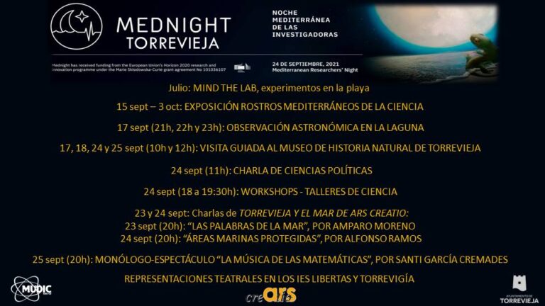 Calendario de actividades «Mednight Torrevieja»