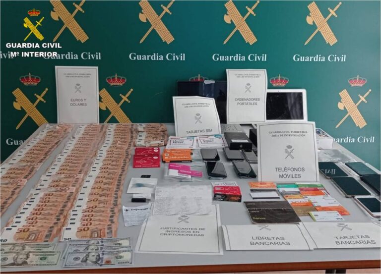 Detenidas diez personas en Torrevieja y Almoradí por estafas a través de internet.