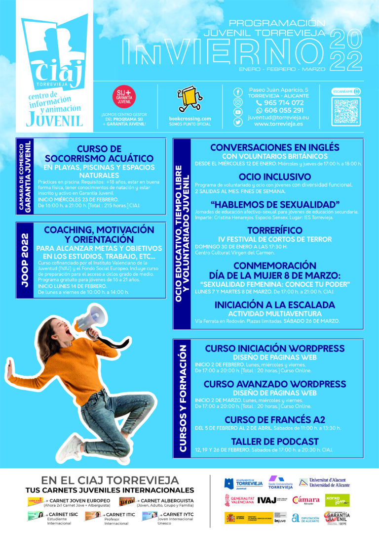 JUVENTUD PRESENTA LA NUEVA PROGRAMACIÓN DE INVIERNO 2022
