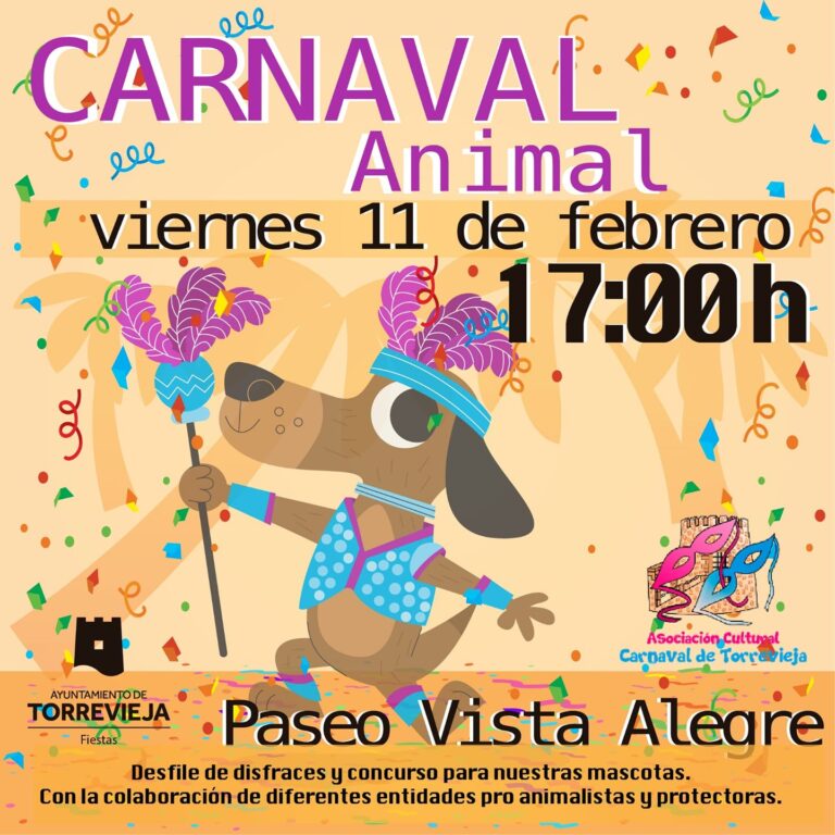 I Carnaval animal se celebrará el proximo viernes, 11 de Febrero