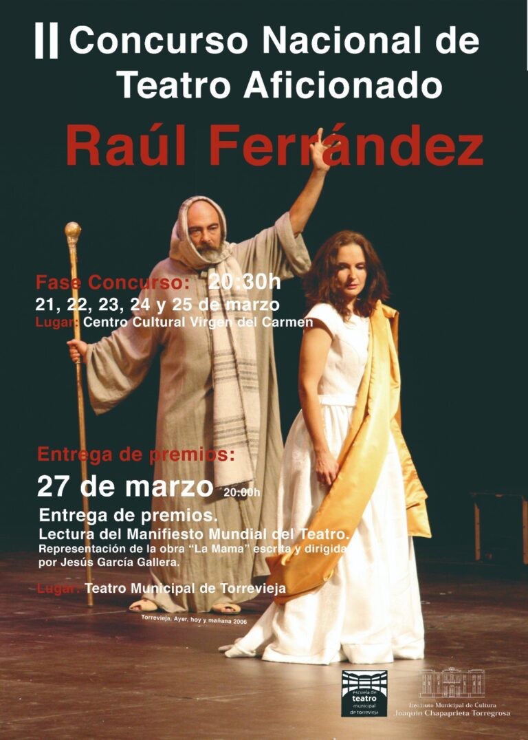 CONVOCADO EL II CONCURSO NACIONAL DE TEATRO AFICIONADO “RAÚL FERRANDEZ”