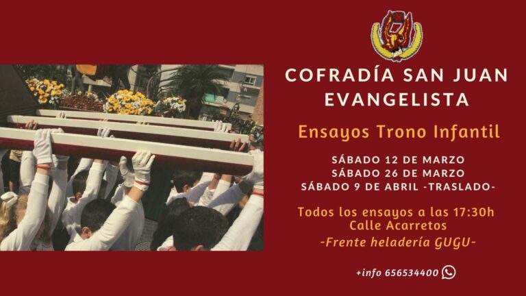 La cofradía de San Juan Evangelista informa