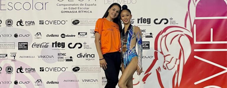 La gimnasta Lucía Leshan del CGR Jennifer Colino se proclama campeona de españa de edad escolar