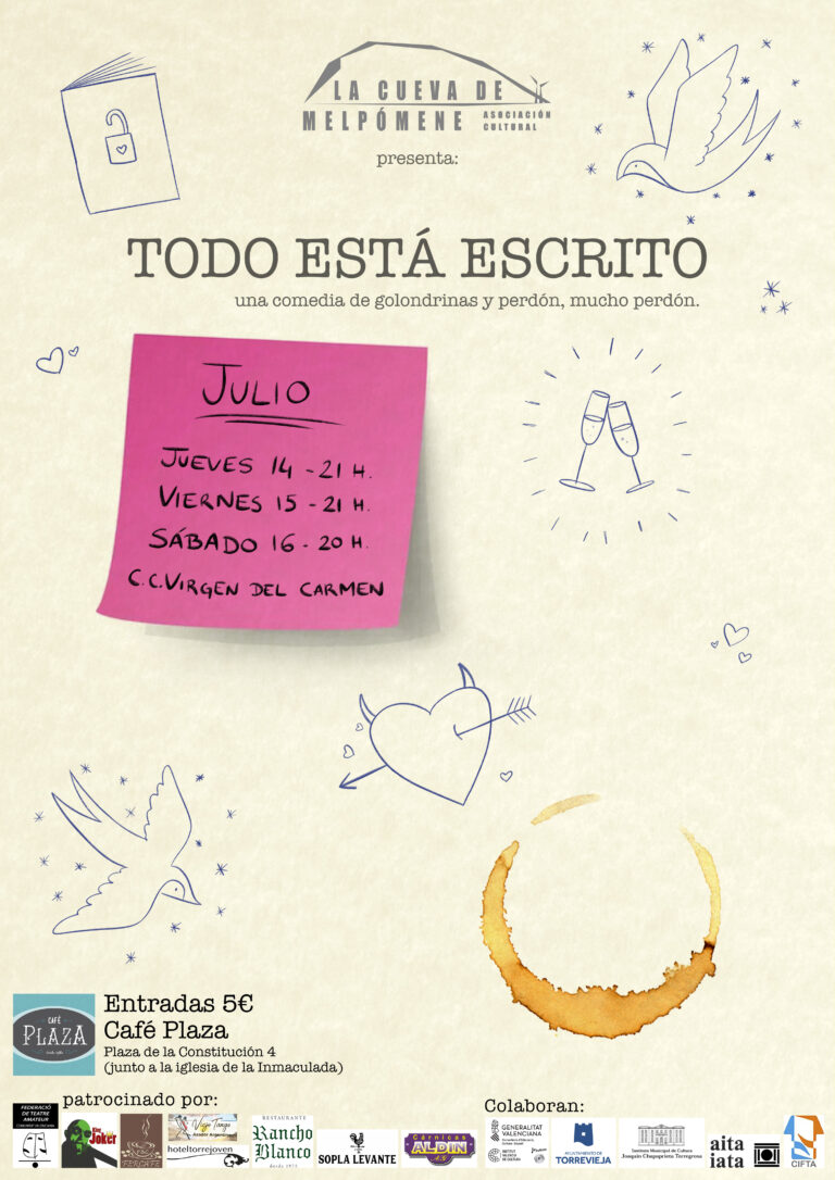 La Cueva de Melpómene presenta su nueva comedia, “Todos está Escrito”