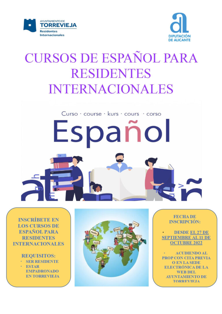 ABIERTO EL PLAZO DE INSCRIPCIÓN DE LOS CURSOS DE ESPAÑOL PARA RESIDENTES INTERNACIONALES