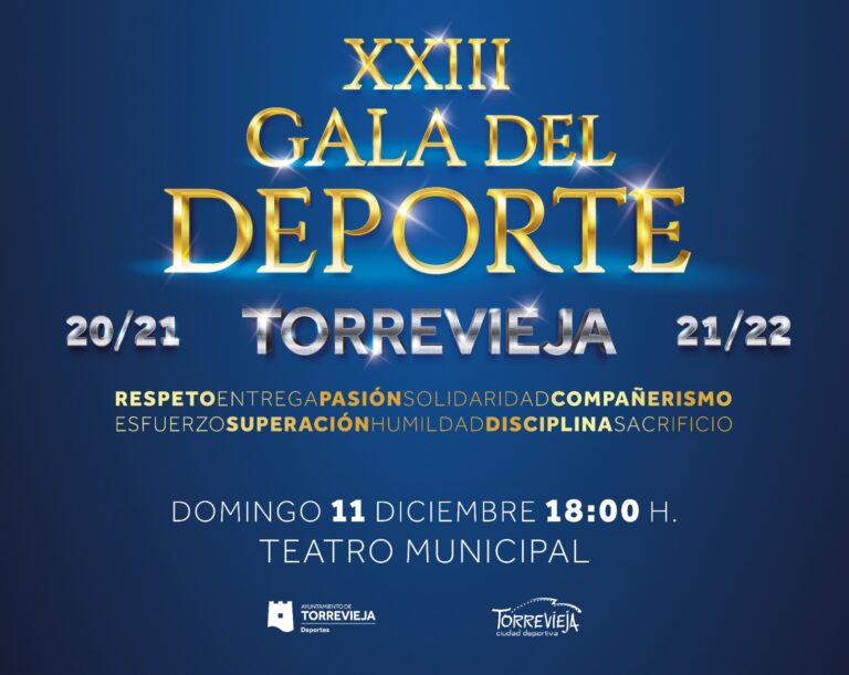 ESTE DOMINGO EL TEATRO MUNICIPAL ACOGE LA XXIII GALA DEL DEPORTE DE TORREVIEJA