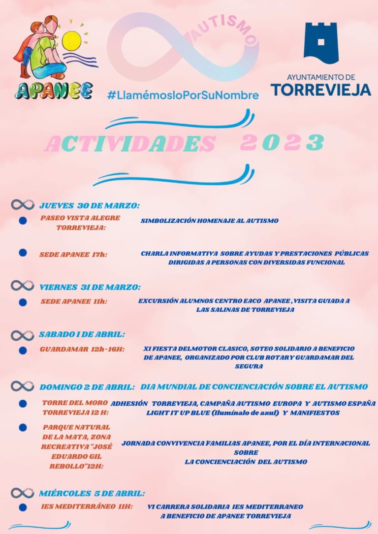 AYUNTAMIENTO Y APANEE SE ADHIEREN A LA CAMPAÑA INTERNACIONAL “AUTISM EUROPE”, DENTRO DE LOS ACTOS DEL DÍA MUNDIAL DE CONCIENCIACIÓN SOBRE EL AUTISMO