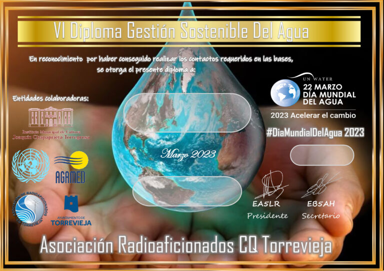 EL RADIO CLUB TORREVIEJA CONSIGUE MAS DE 5000 CONTACTOS EN EL VI CONCURSO GESTIÓN SOSTENIBLE DEL AGUA