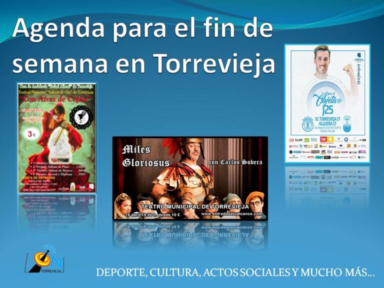 AGENDA PARA EL FIN DE SEMANA