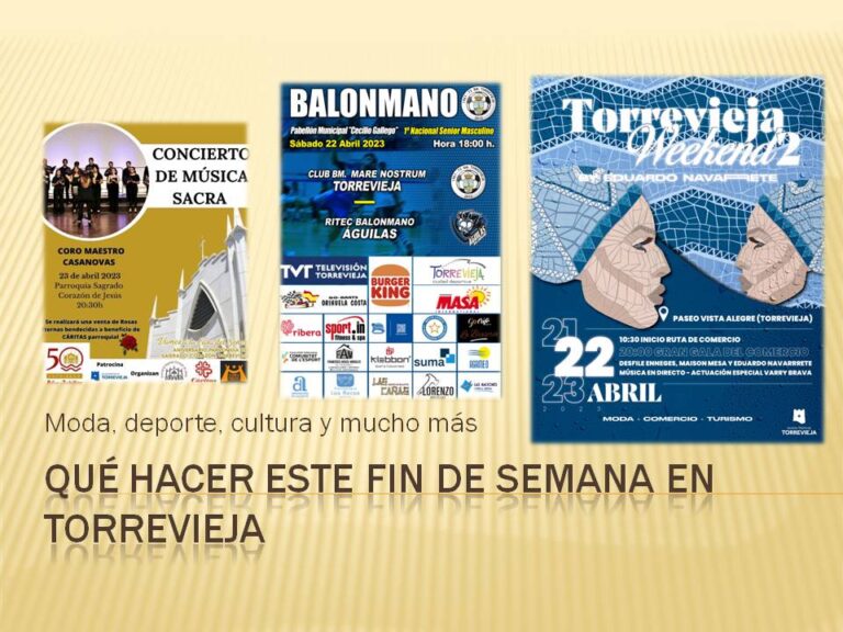 Qué hacer este fin de semana en Torrevieja