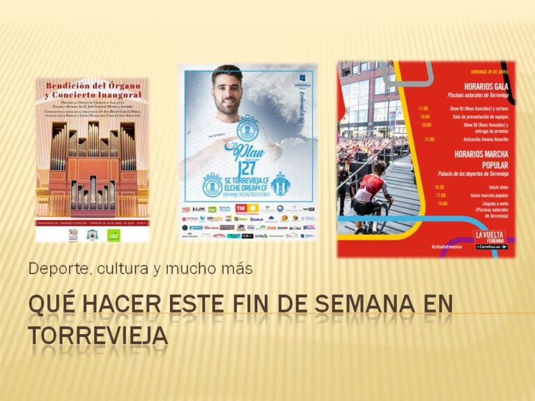 Agenda del fin de semana del 28 al 30 de abril