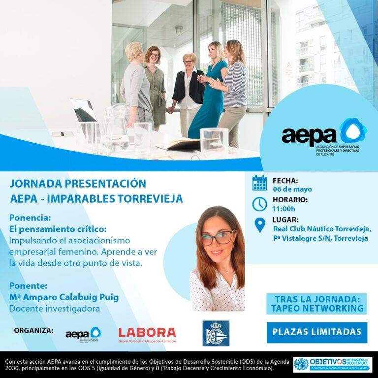 PRESENTACIÓN DE AEPA IMPARABLES MUJERES EMPRESARIAS DE LA PROVINCIA DE ALICANTE SEDE OFICIAL EN TORREVIEJA