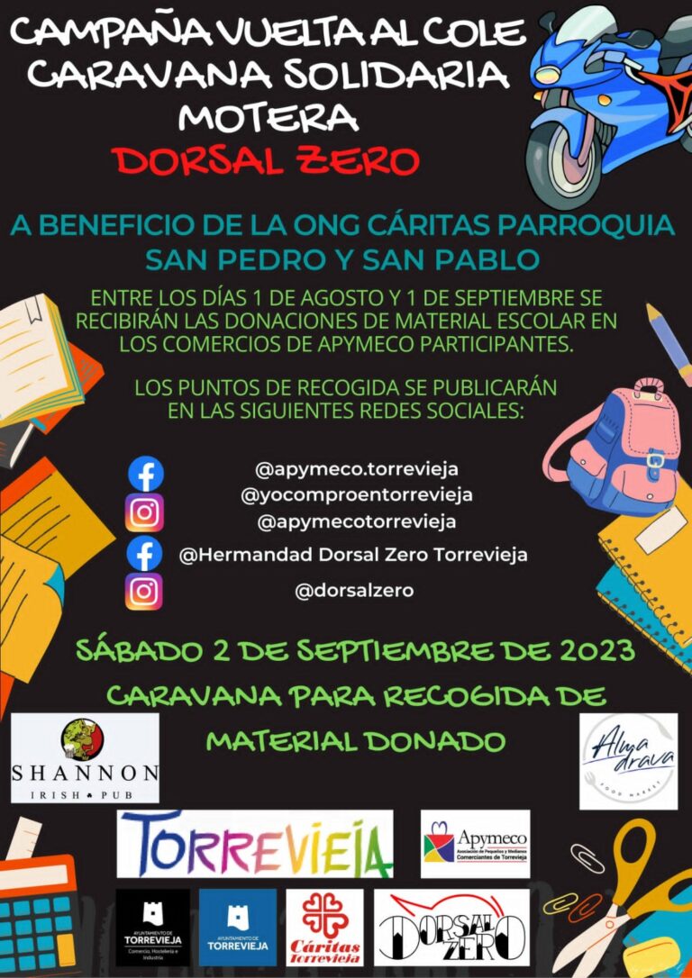 En marcha la campaña «Vuelta al cole»  de Apymeco y  «Dorsal Zero»