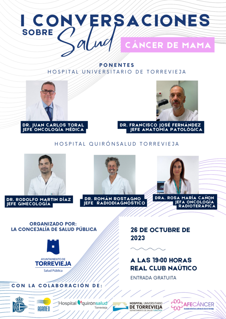 EL JUEVES, 26 DE OCTUBRE, SE CELEBRA LA I EDICIÓN DE CONVERSACIONES SOBRE SALUD: CÁNCER DE MAMA