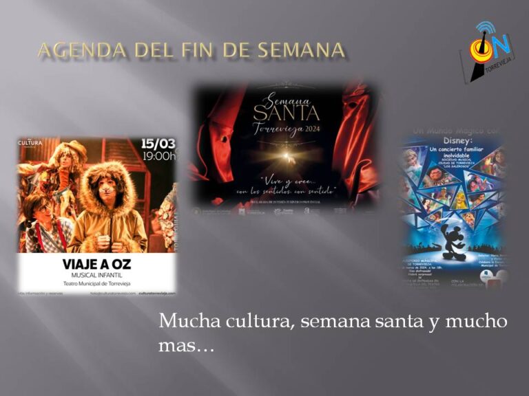 Agenda de fin de semana del 15 al 17 de marzo