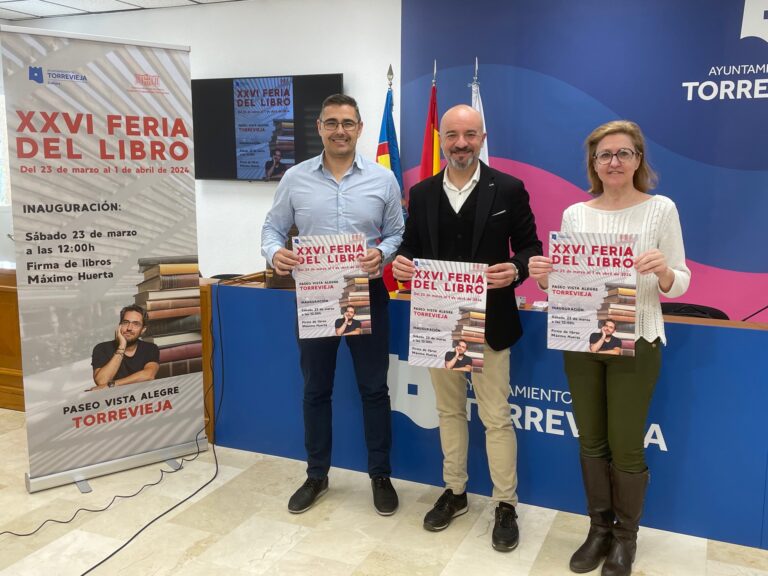 PRESENTADA LA XXVI EDICIÓN DE LA FERIA DEL LIBRO DE TORREVIEJA, QUE SE CELEBRARÁ DEL 23 DE MARZO AL 1 DE ABRIL