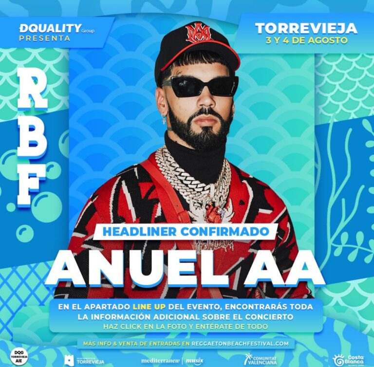ANUEL AA, EL ICONO DEL TRAP, CONFIRMADO COMO PRIMER CABEZA DE CARTEL PARA LA  2ª EDICIÓN DE RBF TORREVIEJA