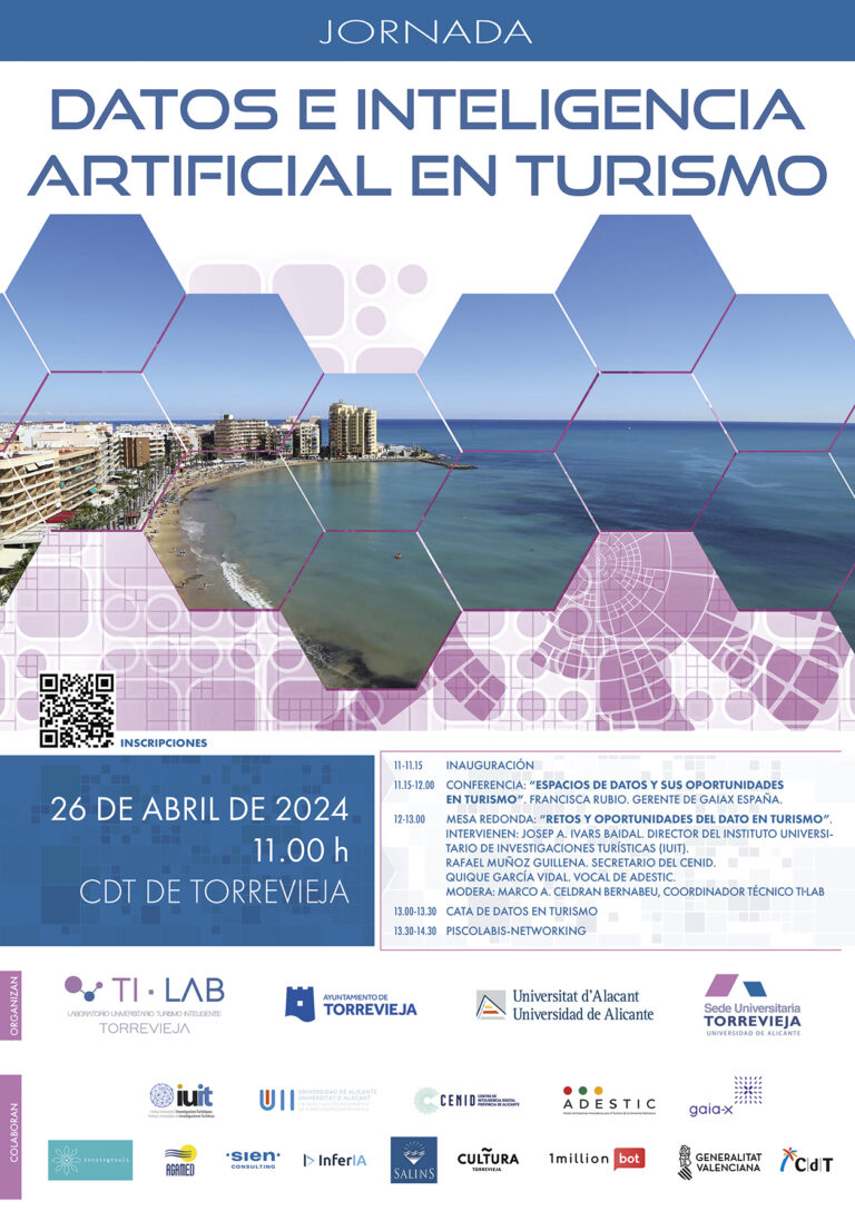 LA UNIVERSIDAD DE ALICANTE CELEBRA UNA JORNADA SOBRE “DATOS E INTELIGENCIA ARTIFICIAL (IA) EN TURISMO”