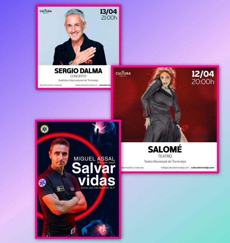 BELÉN RUEDA, SERGIO DALMA Y MIGUEL ASSAL PROTAGONIZAN LA ESCENA CULTURAL ESTE FIN DE SEMANA EN TORREVIEJA