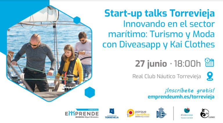 EL PCUMH Y EL AYUNTAMIENTO DE TORREVIEJA ORGANIZAN UNA SESIÓN SOBRE INNOVAR EN EL SECTOR MARÍTIMO CON LA EXPERIENCIA DE DIVEASAPP Y KAI CLOTHES