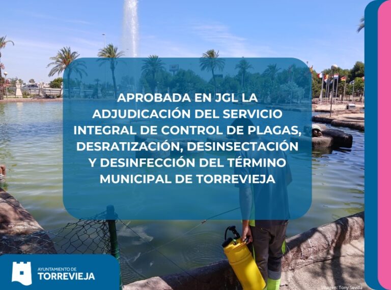 APROBADA EN JGL LA ADJUDICACIÓN DEL SERVICIO INTEGRAL DE CONTROL DE PLAGAS