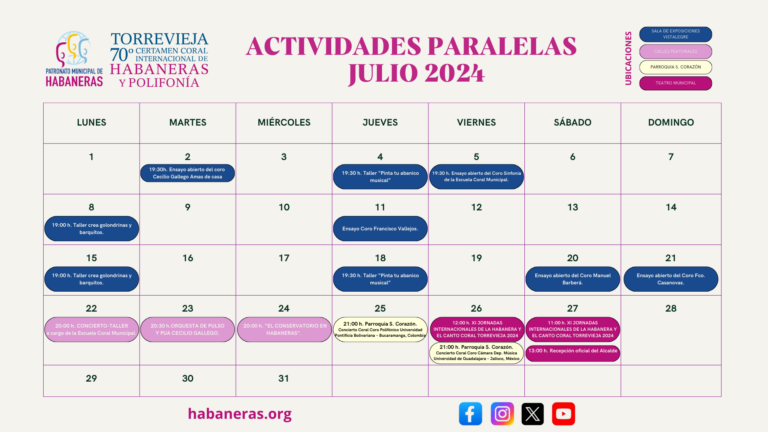 El 70º Certamen de Habaneras tendrá prolongación con un amplio abanico de actividades paralelas