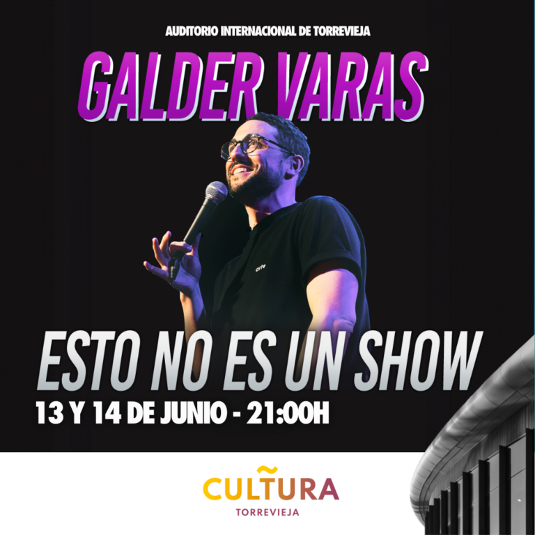 GALDER VARAS SE SUMA A CULTURA TORREVIEJA CON DOS SESIONES EN EL MES DE JUNIO