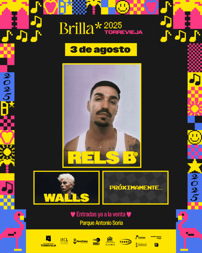 Brilla Torrevieja 2025 arranca con fuerza: Rels B llevará su ‘A New Star World Tour’ al Parque Antonio Soria