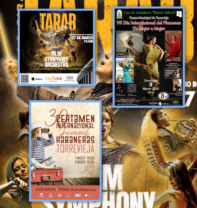 LA GRAN FILM SYMPHONY ORCHESTRA, EL CERTAMEN JUVENIL DE HABANERAS Y EL DÍA INTERNACIONAL DEL FLAMENCO LE DARÁN EL TOQUE MUSICAL A TORREVIEJA ESTE FIN DE SEMANA