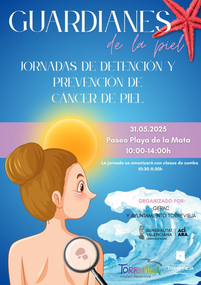 EL SÁBADO SE CELEBRA UNA JORNADA DE DETECCIÓN PRECOZ DE CÁNCER DE PIEL EN LA PLAYA DE LA MATA
