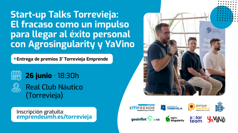 EL PARQUE CIENTÍFICO UMH Y EL AYUNTAMIENTO DE TORREVIEJA ORGANIZAN LA JORNADA EL FRACASO COMO IMPULSO PARA EL ÉXITO PERSONAL