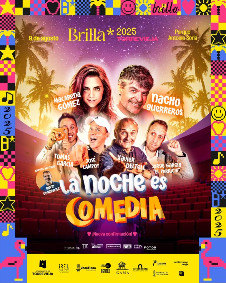 «La Noche es Comedia» aterriza en Brilla Torrevieja con un cartel estelar