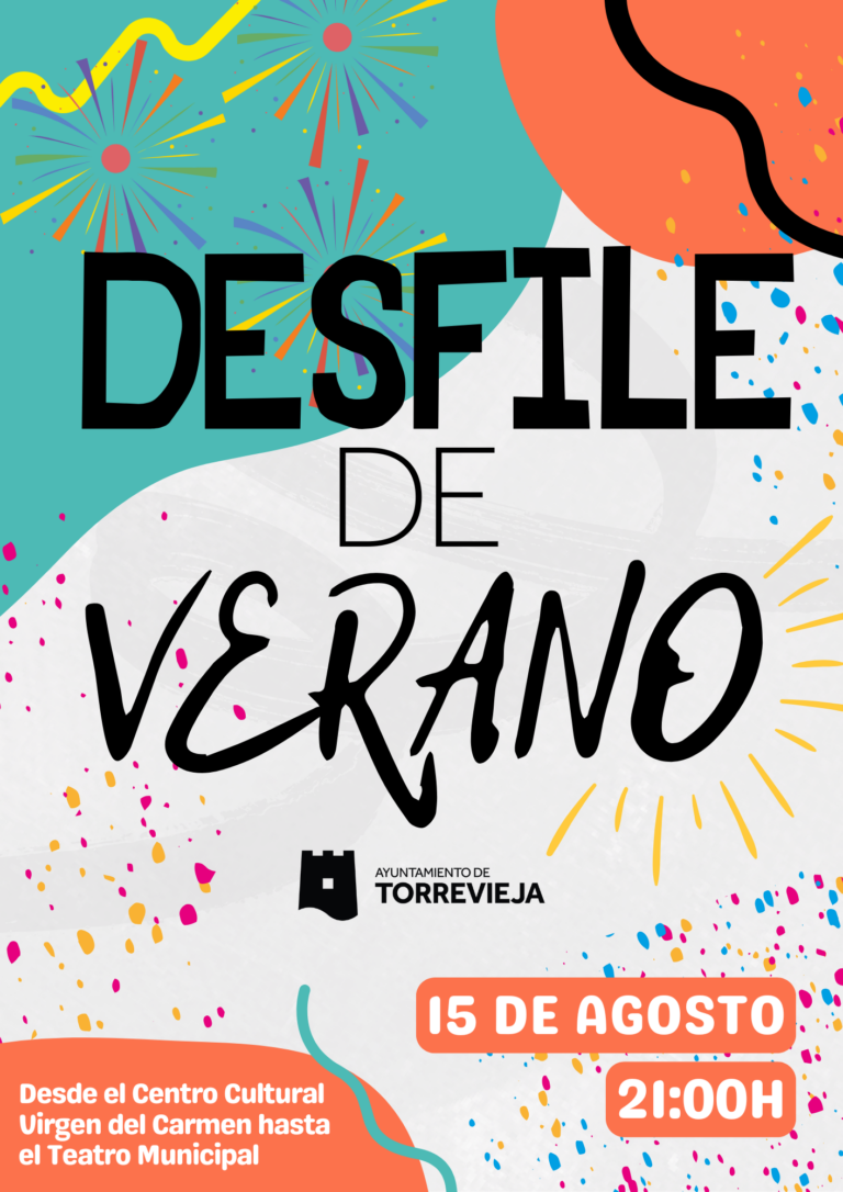 LA REINA Y DAMAS DE LA SAL, Y EL CARNAVAL DE TORREVIEJA, PROTAGONISTAS DEL DESFILE DE VERANO DEL PRÓXIMO VIERNES, 15 DE AGOSTO