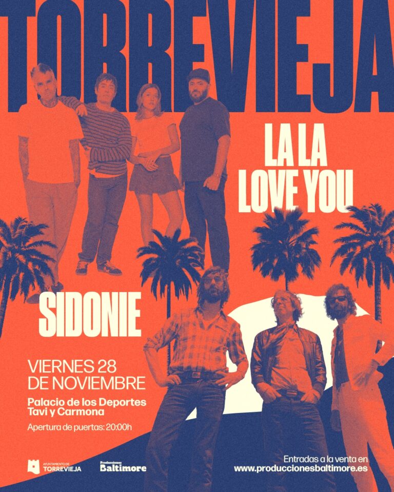 Torrevieja vibrará con Sidonie y La La Love You en el concierto estrella de las Fiestas Patronales 2025