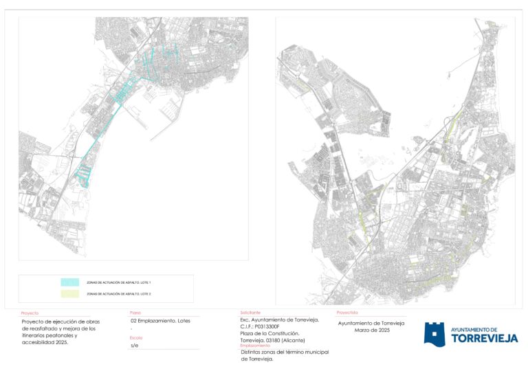 Torrevieja licita las obras de asfaltado y mejora de accesibilidad 2025 con una inversión de 6,3 millones de euros