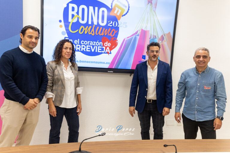 El Ayuntamiento de Torrevieja lanza la 11ª edición del Bono Consumo con 500.000€ para impulsar el comercio local