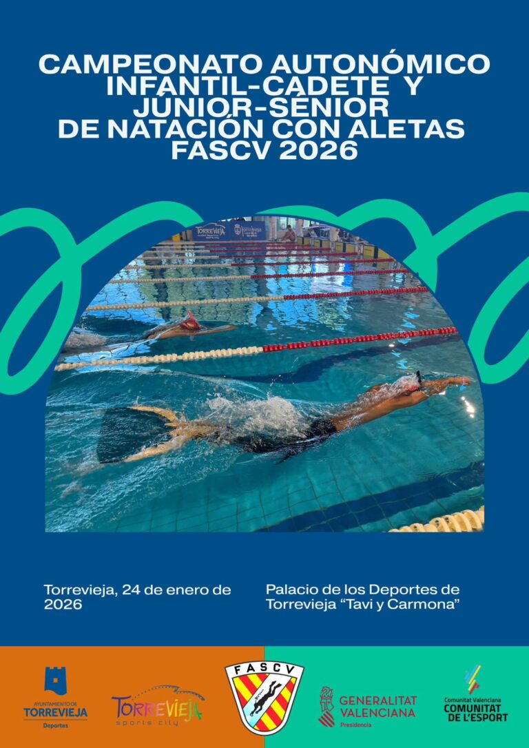 Torrevieja acoge el Campeonato Autonómico FASCV 2026 de Natación con Aletas