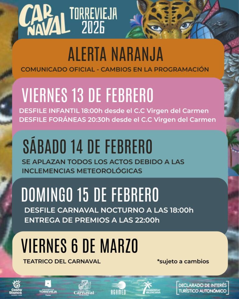 CECOPAL de Torrevieja activa alerta naranja por la borrasca Oriana con fuertes vientos