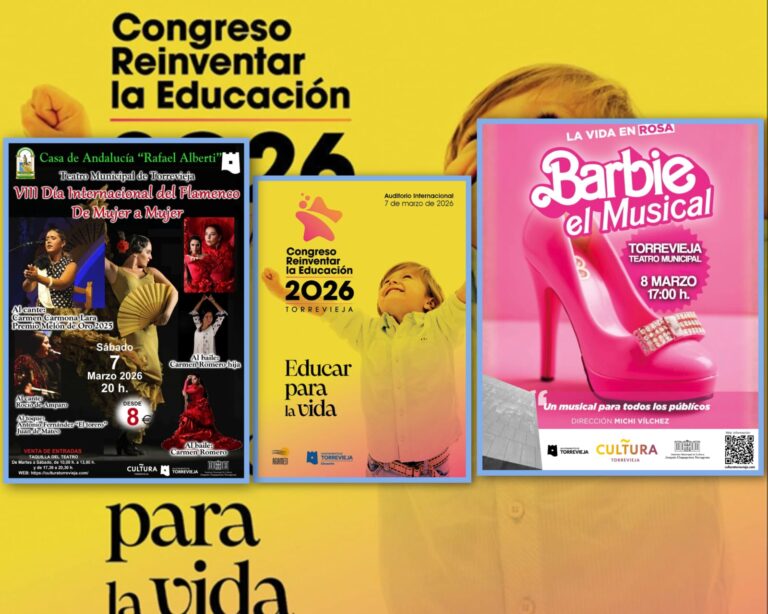 Cultura Torrevieja presenta una intensa agenda cultural con el Teátrico del Carnaval, el congreso Reinventar la Educación 2026, el Día del Flamenco y “Barbie: El Musical”