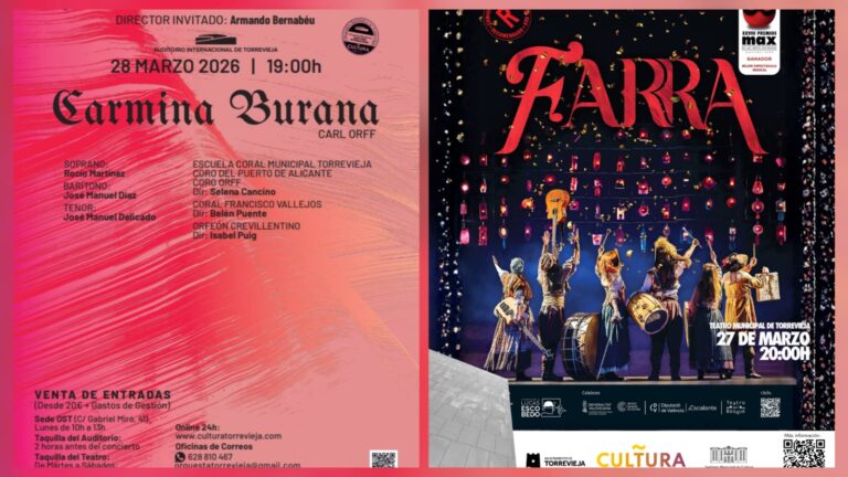 Torrevieja vive un fin de semana cultural con Farra y Carmina Burana como grandes protagonistas