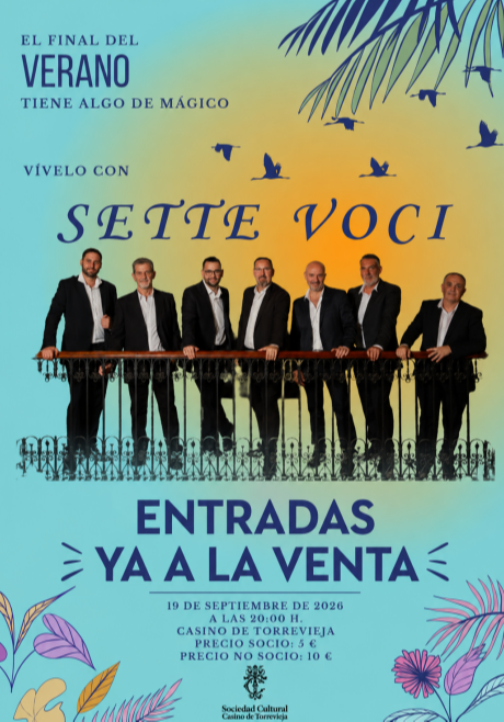 El Casino de Torrevieja despide el verano con Sette Voci