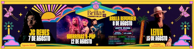Tras el Low Festival, Torrevieja mantiene su apuesta por la música con una nueva edición de Brilla Torrevieja