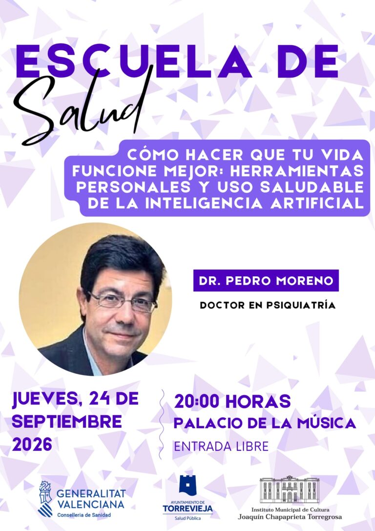 Torrevieja aborda el uso saludable de la Inteligencia Artificial en una nueva jornada de la Escuela de Salud
