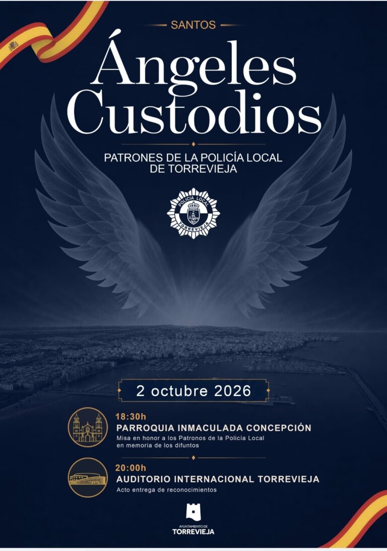La Policía Local de Torrevieja celebra este viernes la festividad de sus patrones con cerca de 200 reconocimientos