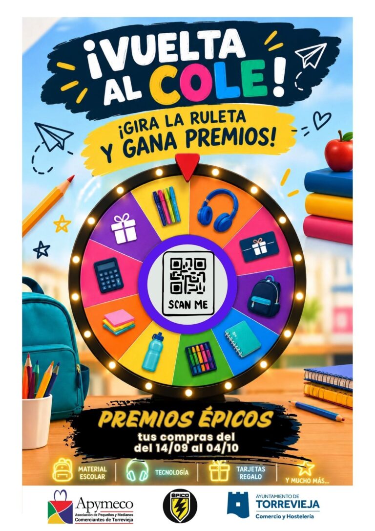APYMECO pone en marcha la campaña «Vuelta al cole» para premiar las compras en el comercio local de Torrevieja